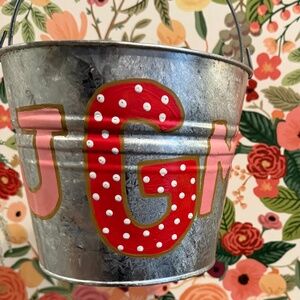 Monogram Floral Bucket
